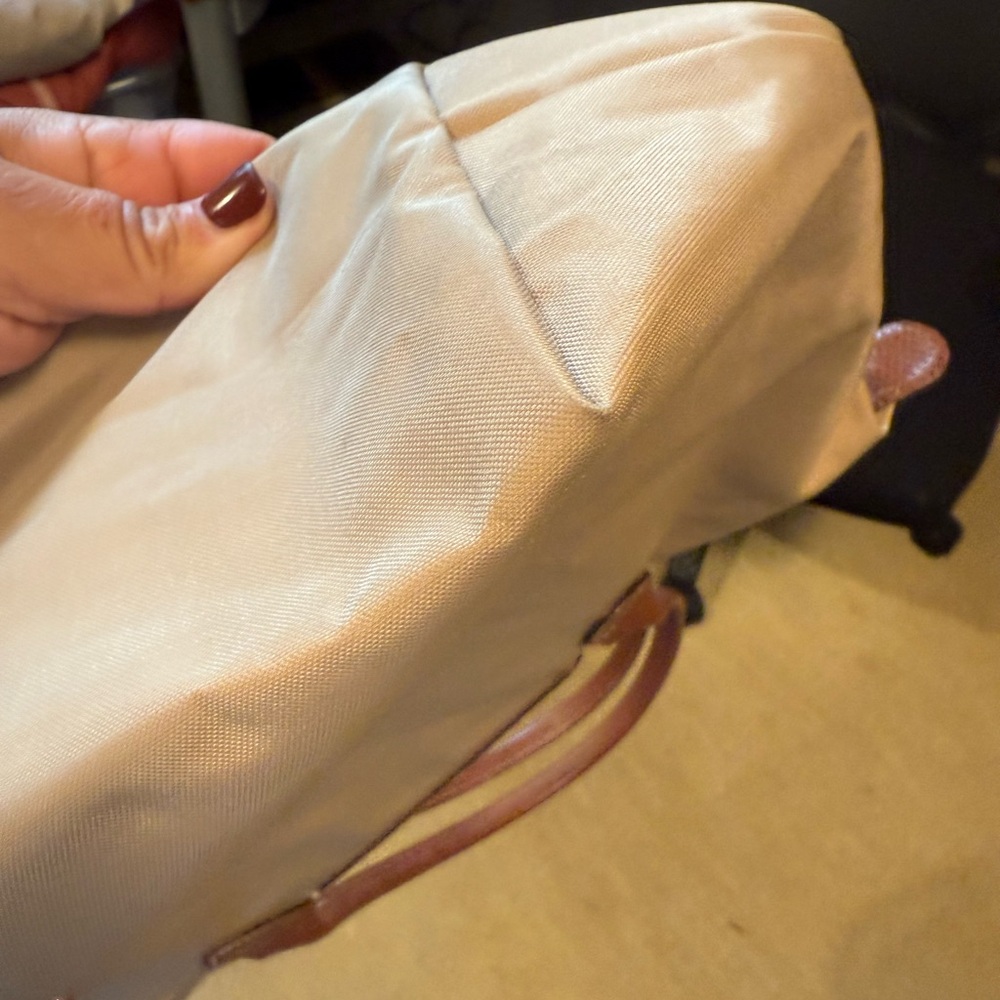 Longchamp La Pliage Medium Tan and Brown Tote Bag - Picture 16 of 16